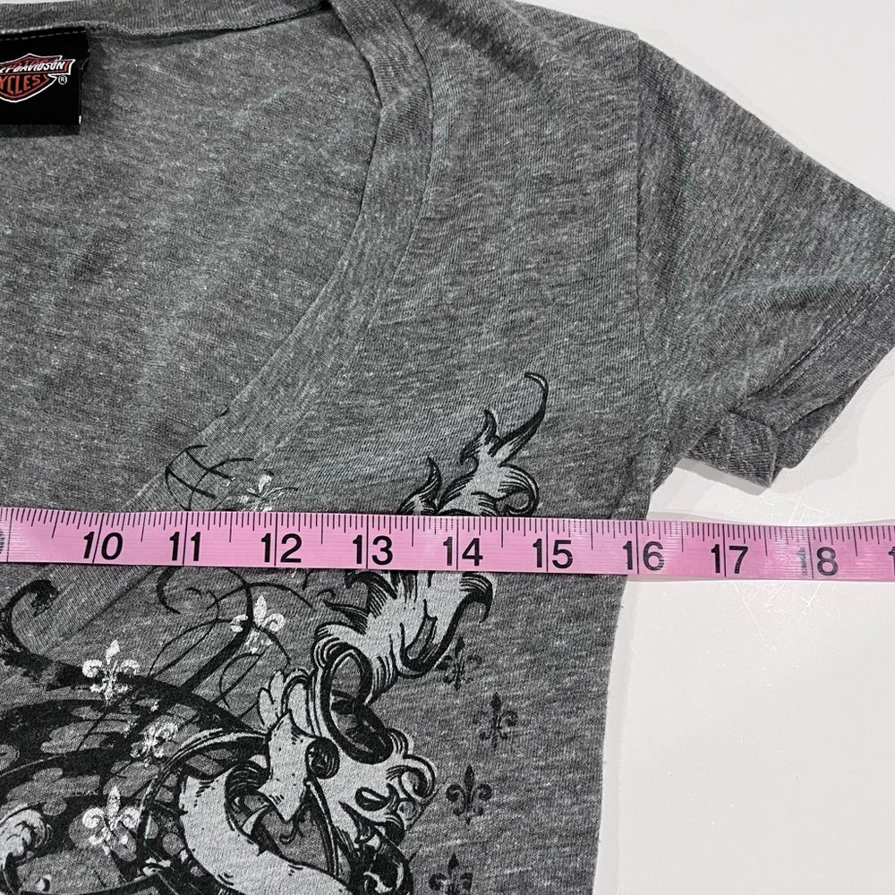 Harley-Davidson Women's Gray Graphic Tee New Orleans Size L - Picture 6 of 9